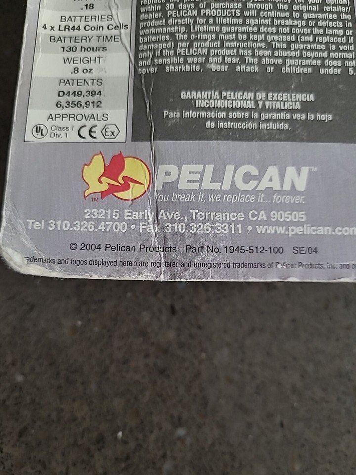 Pelican Cat# 1945 L1 Lampe de Poche et Système de Fixation