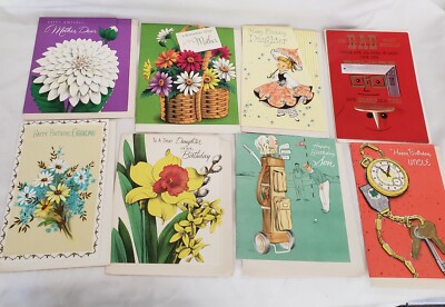 Vintage Greeting Card Lot American Greetings Ephemera Birthday Unused ...