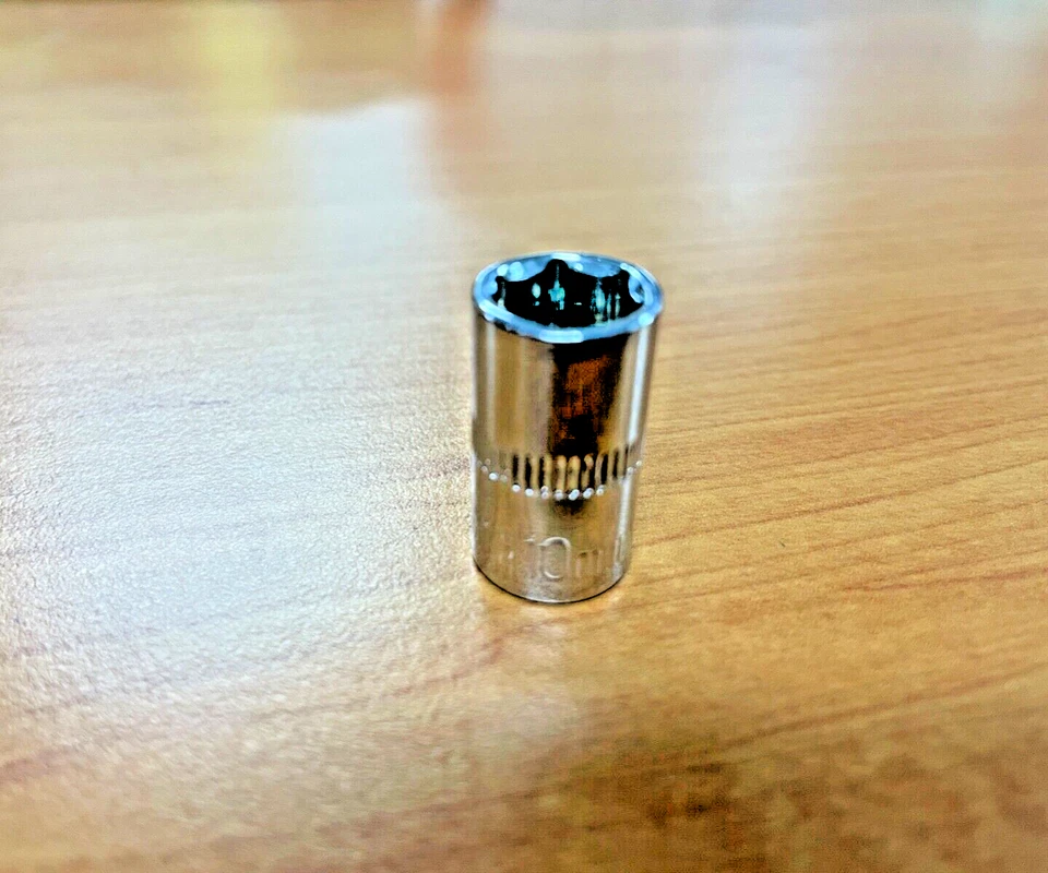 10mm 1/4" drive 6 points Socket Metric Chrome Vanadium CrV Replacement Spare 10