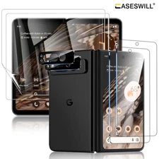 For Google Pixel Fold Outer Screen Glass Film & Inside Soft TPU Screen Protector