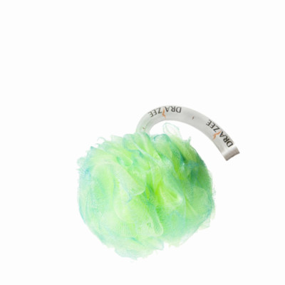 NEW Draizee 5'' Exfoliating Mesh Pouf Shower Sponge Tri color Green/Blue 50 gram