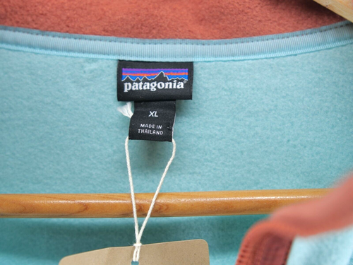 NWT Patagonia 2022 Kids Microdini 1/2 Zip Pullover Fleece XL (14) blue/Brown - Picture 4 of 8