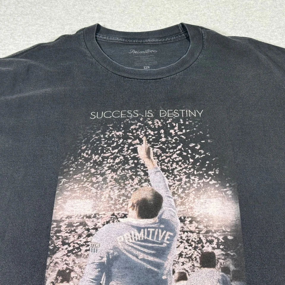 Camisa Primitiva Adulto Extra Grande Negra Desteñida Streetware Ropa de Monopatín para Hombres Foto 3 de 4