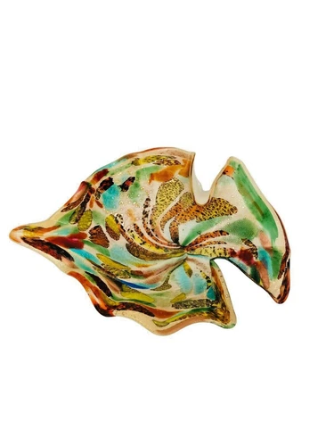 Vintage Venetian Murano Art Glass Fish Shaped Bowl