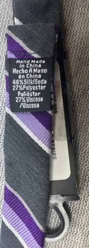 NEW NWT Countess Mara Adjustable Silk Blend Bow Tie Bowtie Designer Sea Gray - Picture 6 of 6