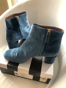 Aquazzura botines de terciopelo azul en talla 41. Cremallera lateral. viene  con la Caja Original | eBay