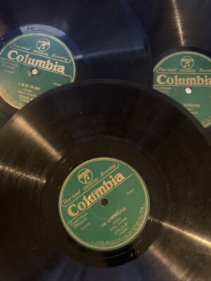 Lot of 3 Will Fyffe 1926 Green Columbia Label 78 rpm Comic records