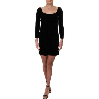 #ad MSRP $88 Aqua Womens Velvet Cocktail Party Dress Black M Size M BLACK $16.00