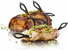 Vacu Vin Roast Clips and Skewers - Set of 8 - Brand New