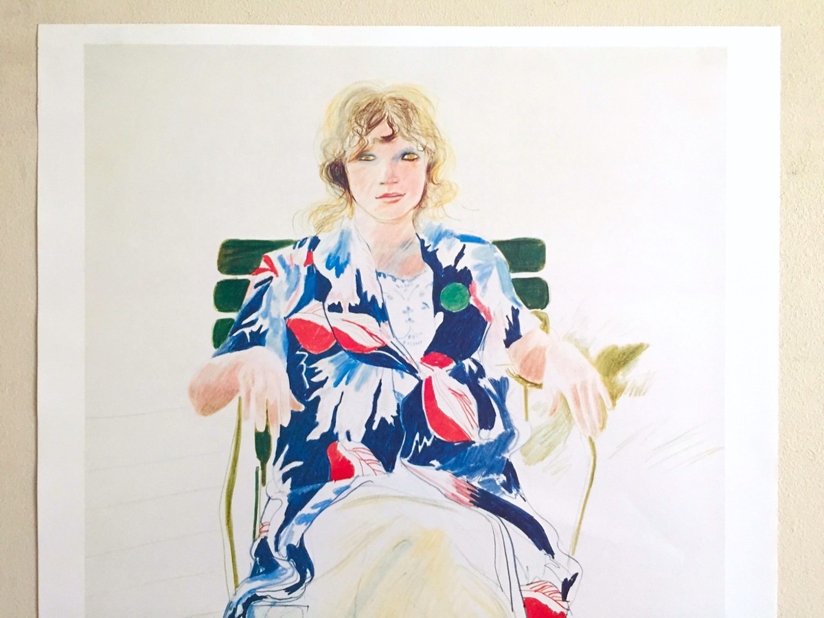 DAVID HOCKNEY RARE VTG 1980 DUMONT CALENDAR LITHOGRAPH PRINT