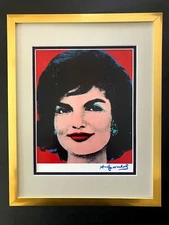 ANDY WARHOL GORGEOUS 1984 SIGNED JACKIE KENNEDY PRINT MATTED 11X14 LIST $559 $