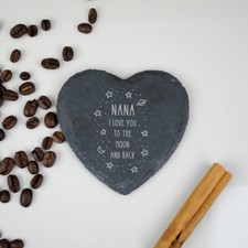 Image of Personalised I Love You To The Moon & Back Gran Slate Coaster Mothers Day Gift