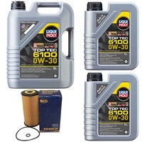 MotoröL Set Top Tec 6100 0W-30 Liqui Moly 7 Liter + ÖLfilter FüR Hyundai Kia 2.2