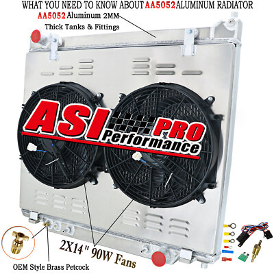 ASI 4 Row Radiator Shroud Fan Fit Ford F250 F350 F59 Powerstroke 7.3L 1995-1997
