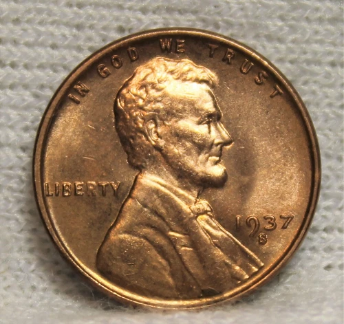 1937S uncirculated lincoln penny