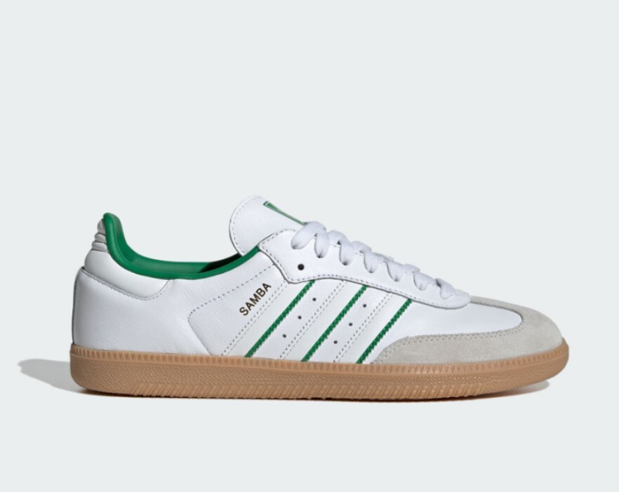 Adidas Samba OG men's Shoes Crystal White Green JI2044