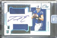 2020 Panini One Patch Autograph #43 Jacob Eason No 98 of 99