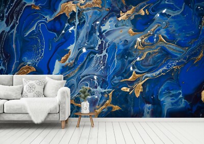 3D Blue Gold Texture 5779NA Wallpaper Wall Mural Removable Self-adhesive Fay