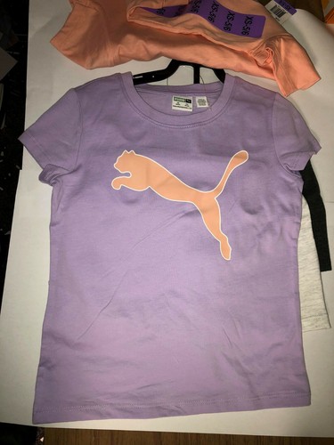 Puma girls' 4-piece Set Sizes XXS(3/4) XS(5/6) Lavender and Pink Black and Gray - Picture 12 of 36