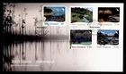 DR WHO 2002 NEW ZEALAND FDC SCENIC WATERWAY CACHET COMBO $2 M71057