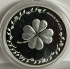 1 Oz .999 Silver Ounce of Luck Clover & Horseshoe Round in Capsule