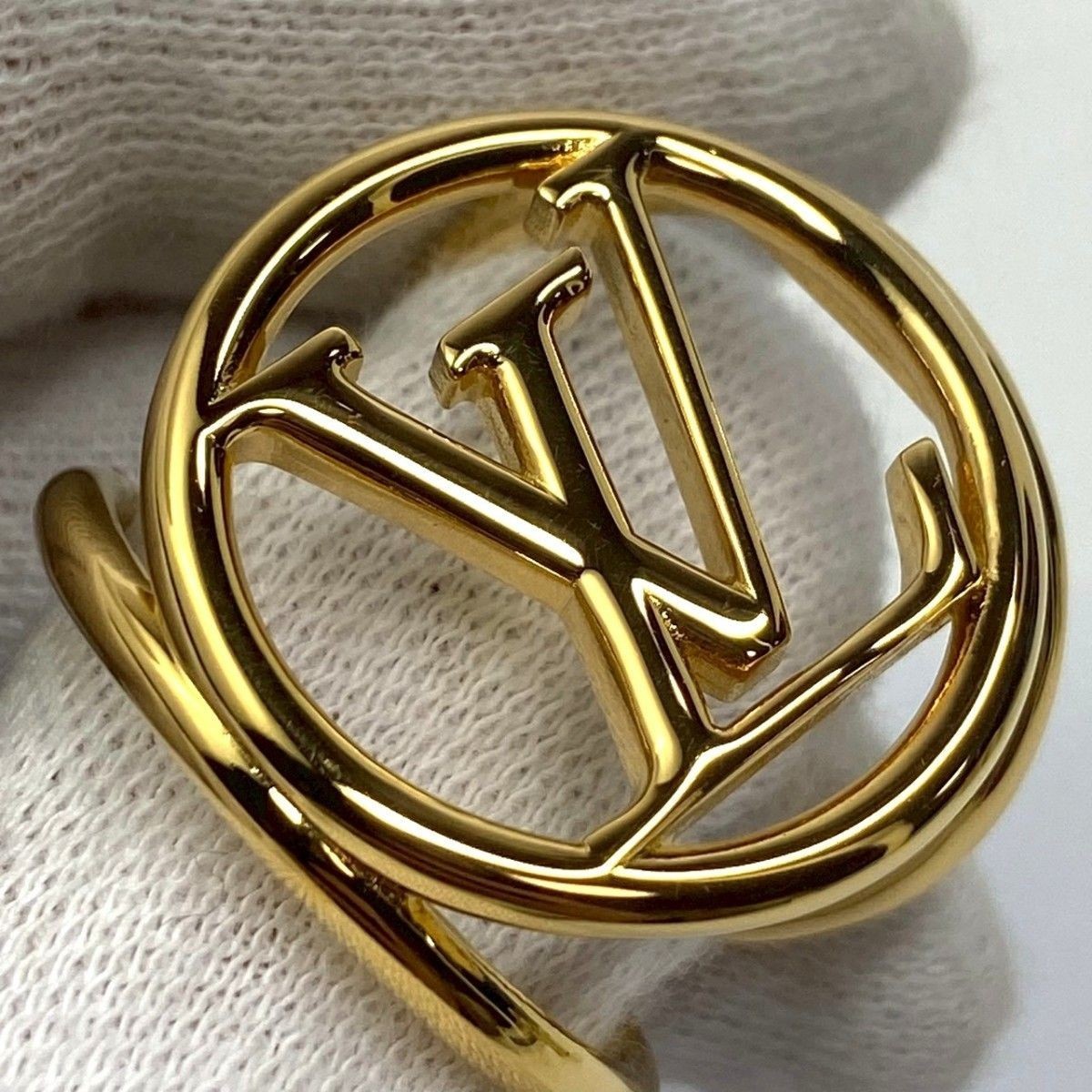 LOUIS VUITTON M64289 Bijou Fleur Louise Scarf Ring Gold Excellent