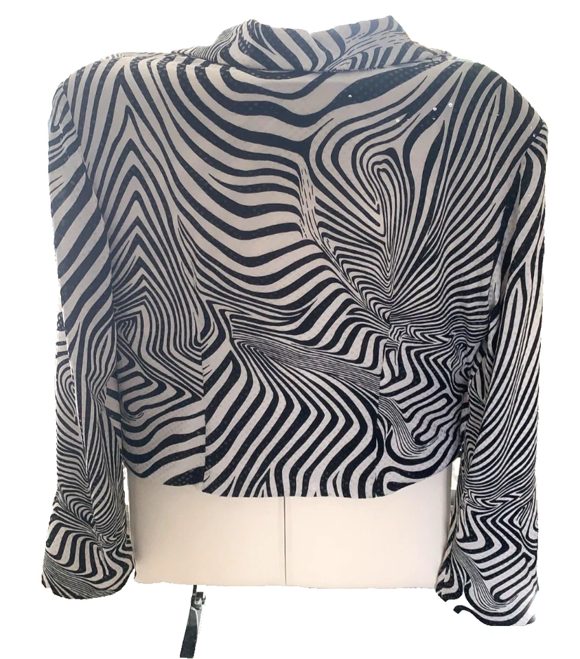 Joseph Ribkoff Zebra Sequin Womens Jacket Size 16 - Image 4 of 4
