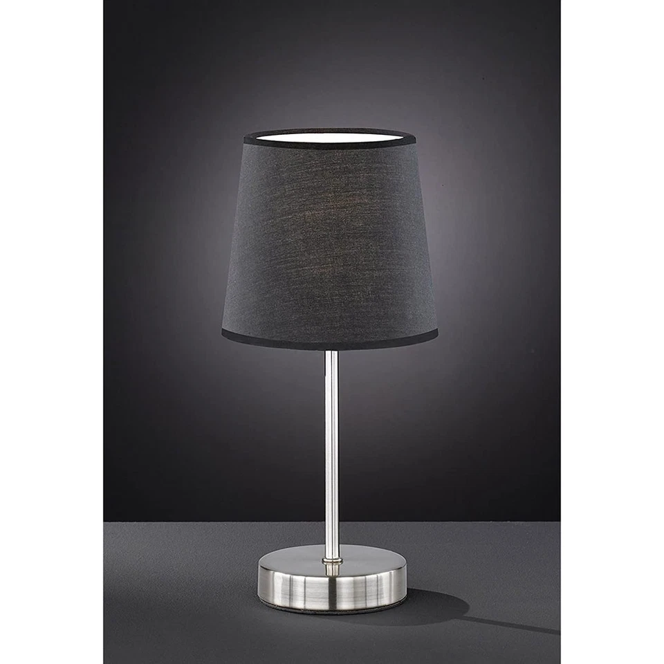 Wofi LED Tischleuchte Cesena Schwarz 4W = 40W E14 warmweiß Dimmbar per Schalter