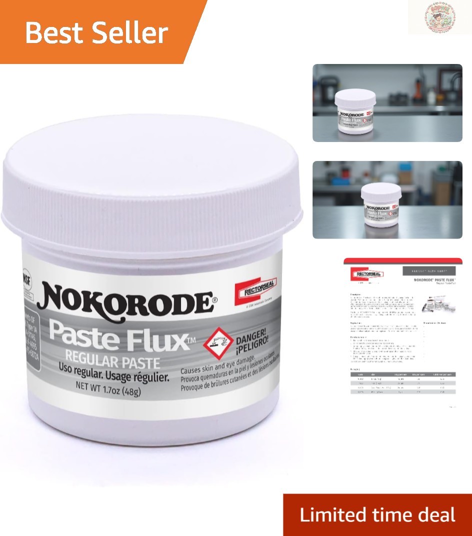 Nokorode 1.7 oz Soft Soldering Paste Flux - Lead-Free for Metal Bonding