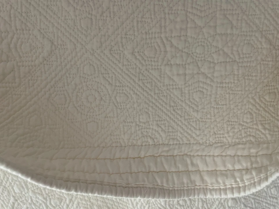 Ralph Lauren Crema Bordado Edredón Cobertor Completo/Reina 88" x 84" Foto 3 de 4