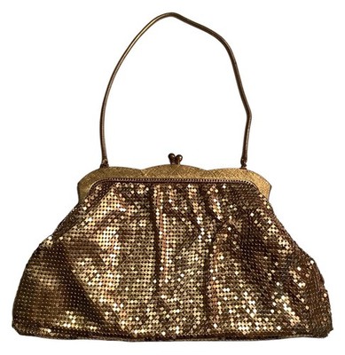 Vintage Gold Armor Mesh Abend Clutch Tasche Handtasche