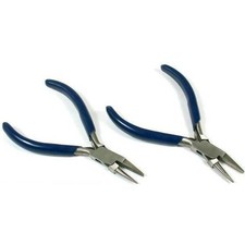 2 Pliers Flat Round Nose Memory Wire Wrapping Tool Jewelry Repair & Beading