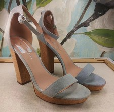 Madden Girl Women's Shoes Sandals Blue Heel Size 8.5