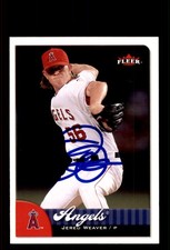Signed Baseball Card Auto Jered Weaver 2007 Fleer #180 Los Angeles Angels