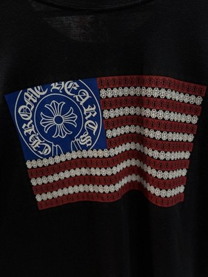 CHROME HEARTS アメリカ国旗　希少　レア　ヴィンテージ　S Chrome Hearts USA Flag Tee Black (XXL) RARE 100% Authentic RARE | eBay