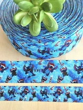 7/8 & 1.5"(1 YD) Lilo and Stitch Christmas Grosgrain Ribbon Chrismas Tree Lights