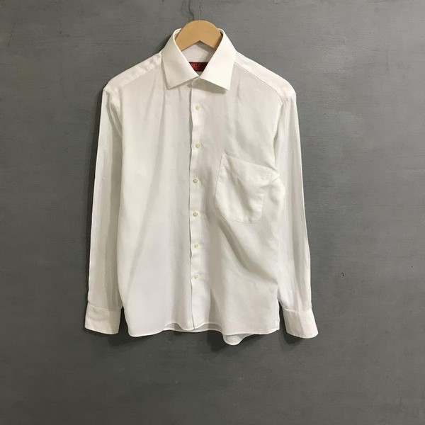Men Emanuel Ungaro Shirt White Cotton M