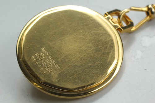 Vintage 1989 Near MINT Seiko Lassale 9550-5339 Gold Quartz Pocket Watch JAPAN - Picture 6 of 10