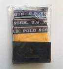 US Polo Association 3 BOYS Briefs Yellow Navy Grey 100% Cotton Youth Sz XL 16-18