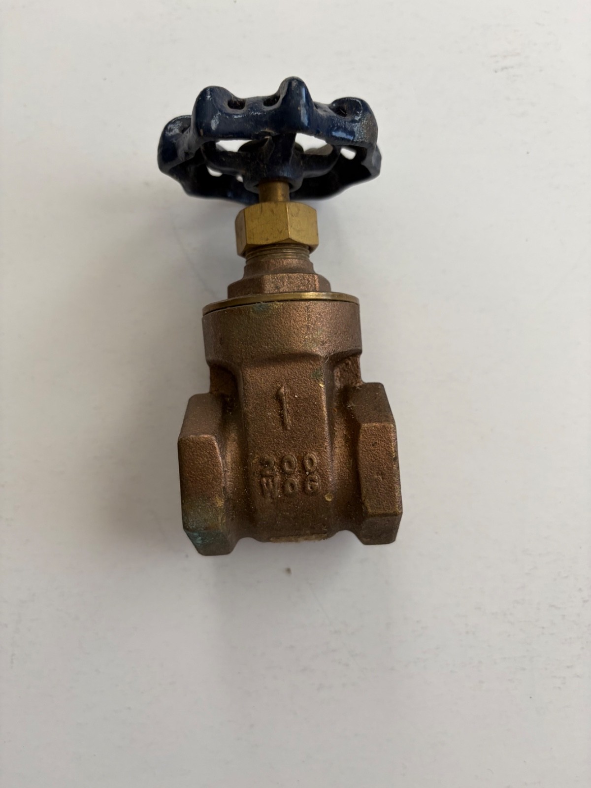 1" brass gate water valve nip threads never used legend brand