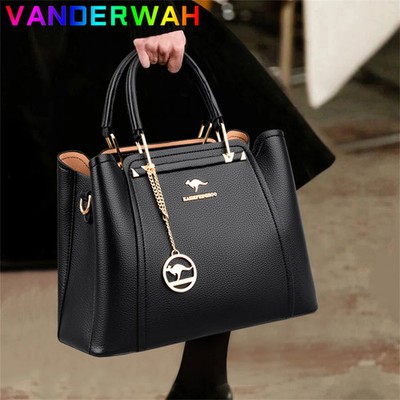 Women Leather Handbag Large Capacity Crossbody Shoulder Tote Bag UK