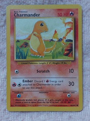 Charmander 46/102 Base Set Pokemon Karte NM