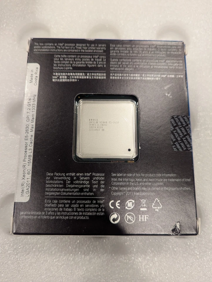[NEW SEALED] Intel Xeon Processor E5-2630 15M Cache 2.30 GHz 7.20 GT/s Intel QPI - Image 2 of 3