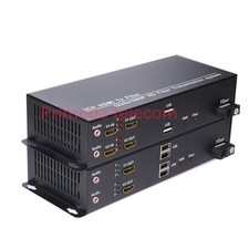 2CH 1080P HDMI over Media Converter Fiber Optic Extender With 2 KVM and Audio
