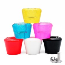 PU Rubber Roller Skate Toe Stoppers 1 Pair with Screws Black