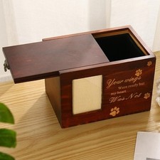 Pet Memorial Urn for , Cat or Dog Pet Photo Box