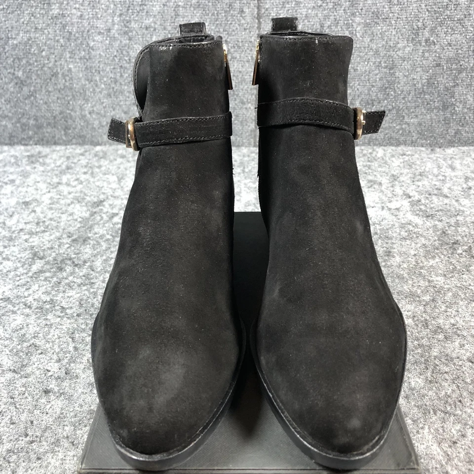 DKNY Boots Womens Size 9.5 Black Suede Ankle Booties Buckle Side Zip K3859004 - Image 4 of 4