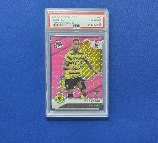 2021 Mosaic Joao Pedro Pink Fluorescent /10 PSA 10 Gem Mint 10