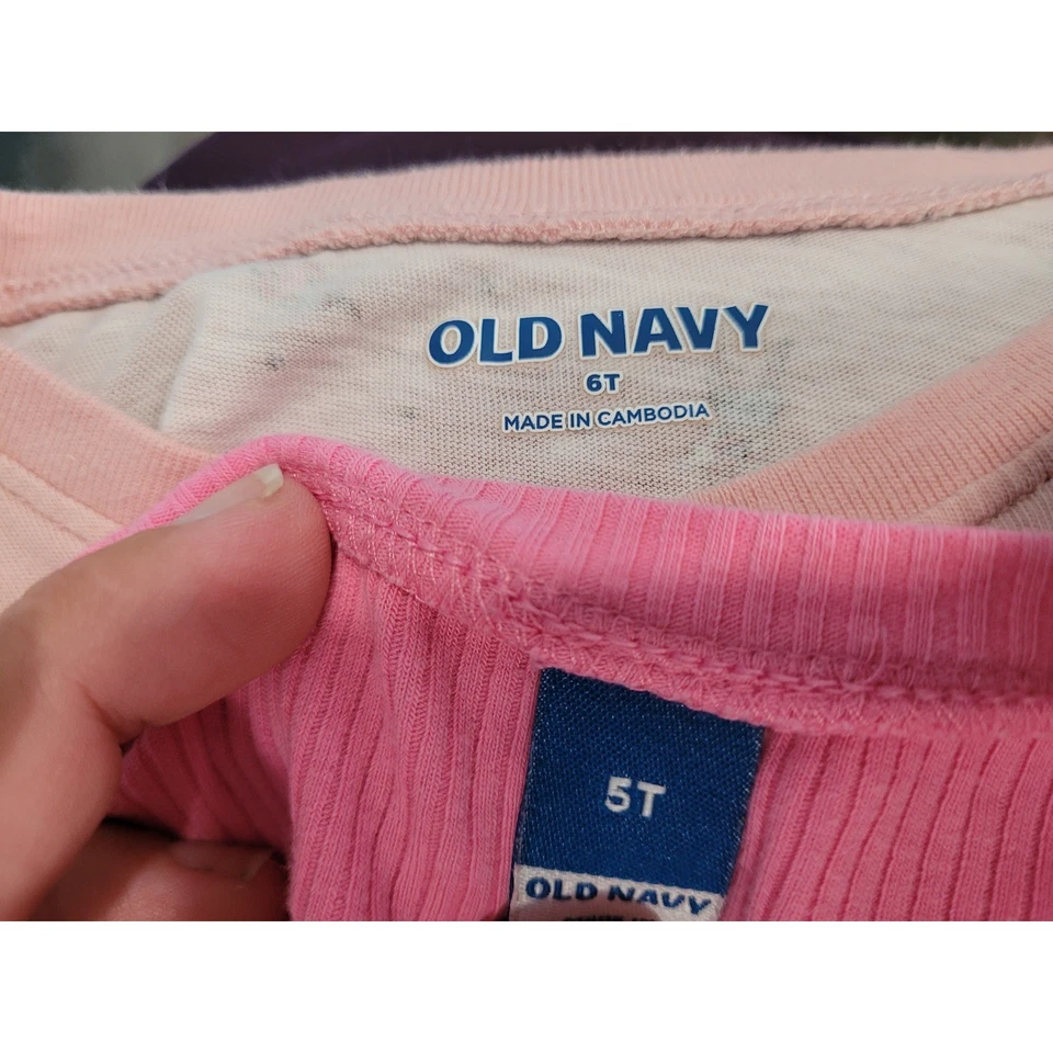 Old Navy Girls Dress Bundle Size 5T 6T Pink Fairy Flutter Sleeve Knit Casual #5 - Image 3 of 4