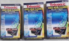 3 Pack VHS VCR Video Head Cleaner   Wet-Dry Cleaning System